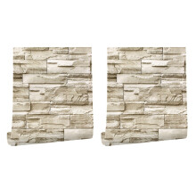2pcs 6M Vinyl 3D Brick Rock Sticker Paper Self Adhesive Wallpaper Furniture Wall Stickers