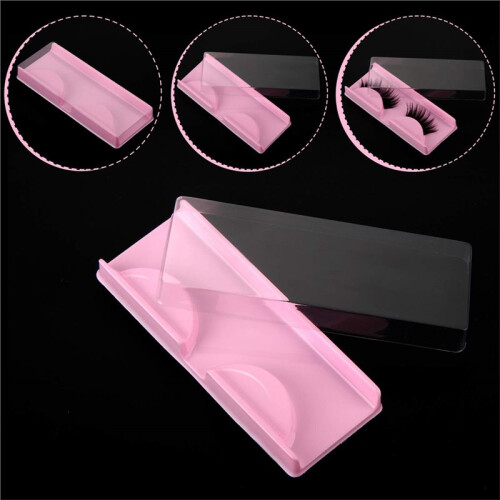 50 Packs Minifalse Eyelash Storage Box Empty False Eyelash Care Storage Case Box Container Holder Plastic Lash Cases 2
