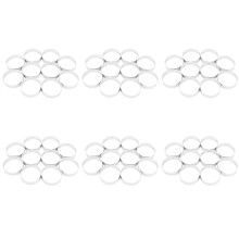 60 Pcs Circular Stainless Steel Tart Ring Tower Pie Cake Mould Baking Tools Perforated Cake Mousse Ring,8cm