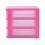 2X  Translucent Drawer Type Plastic Storage Box（Rose Red 3 Layers） 3