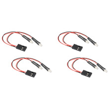 4Pcs 2 LED Lights Headlights for 1/24 RC Crawler Car Axial SCX24 90081 AXI00001 AXI00002 Upgrade Parts