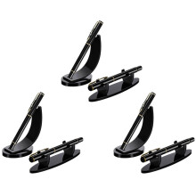 6 Pieces Acrylic Pen Holder Display Stand Pencil Display Holder Fountain Pen Ballpoint Pen Display Rack (Black)