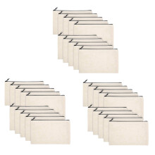 30 Pcs Blank DIY  Bag Canvas Pen Case Blank Makeup Bags - Canvas Pencil Bag Cotton Canvas Cosmetic Bag Travel Bag