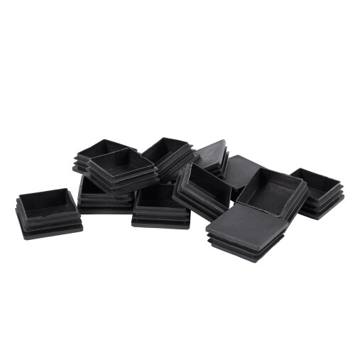 50mm x 50mm Plastic Square End Blind Plugs Cap Pipe Inserts 36Pcs 1