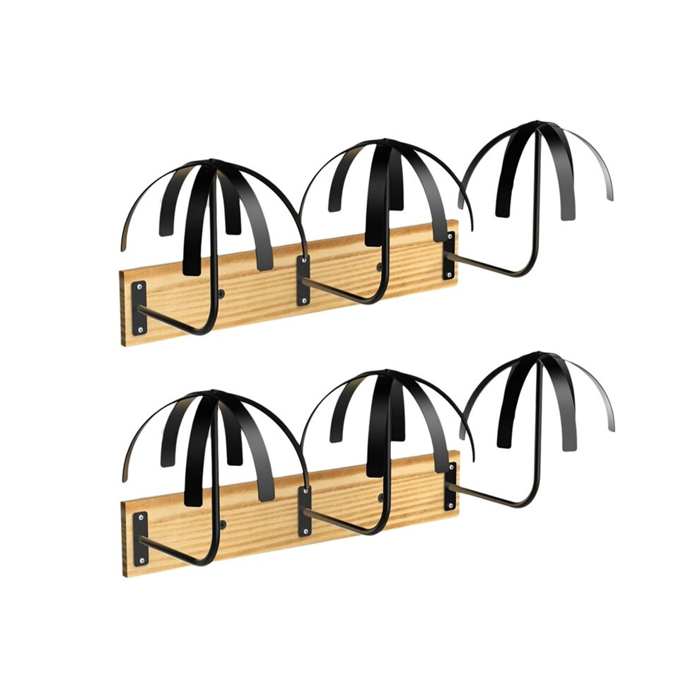 Istovo Unisex Hanging Wig Stand For Multiple Wigs, Wall Mounted Wig Hanger Holder, Wig Storage Organizer Rack 2Pcs