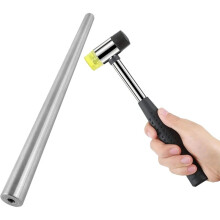 Ring Measurer and Ring Sizer for Ring Enlargement Repair, Can Be Hammered Solid Ring Mandrel and Jewelry Rubber Mallet