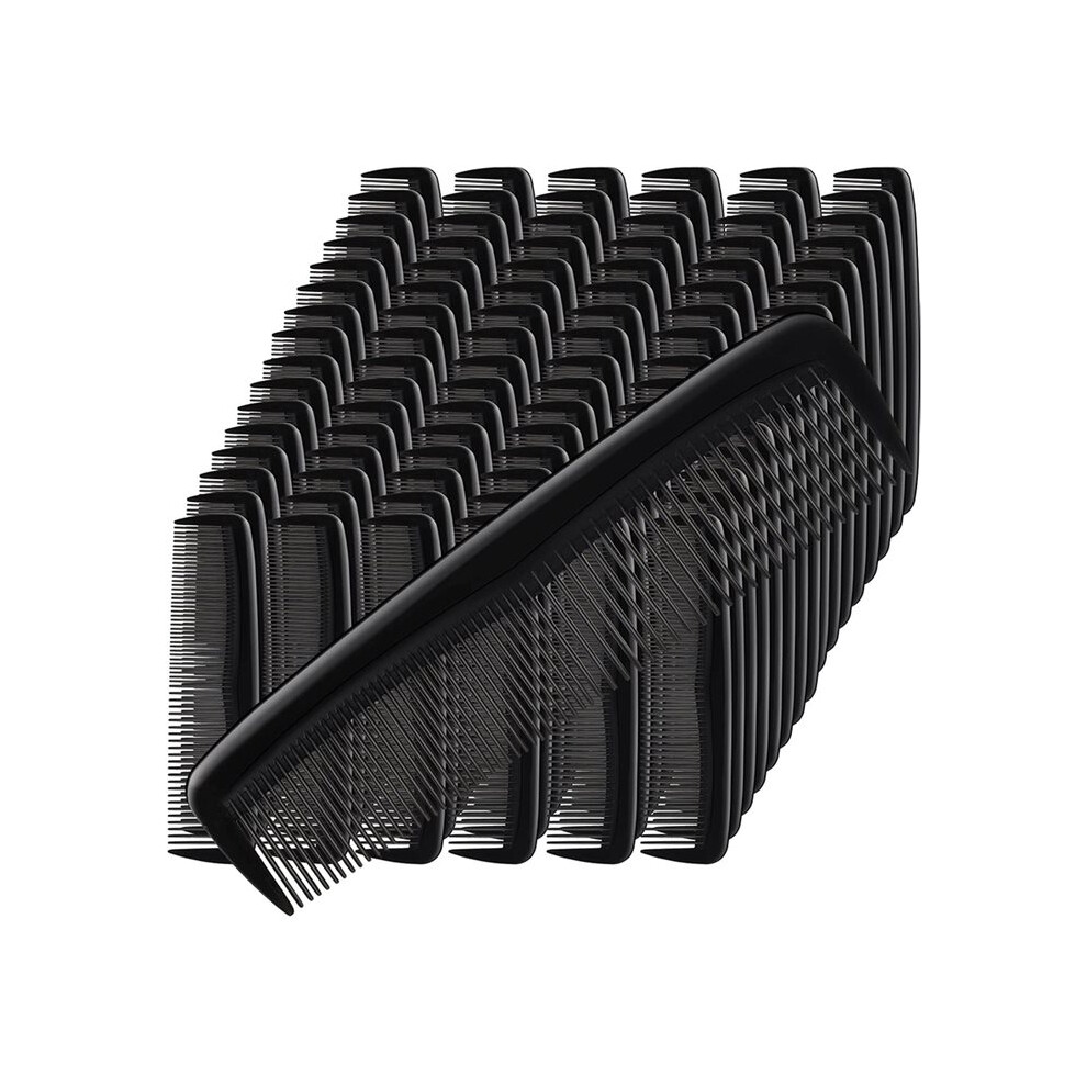 100 Pieces Hair Combs Bulk Black Plastic Pocket Hair Combs 5 Inch Fine and Wide Tooth for Women and Men, Hotel, Travel