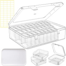 Kralen Organizer Box, 30 Stuks Kleine Kralen Organizers, met Classificatielabels en Trays, Kleikralen, Schroeven, Zaden A