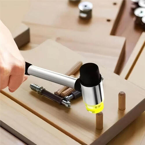 Soft Rubber Hammer Hammer Hardware Tool Multifunctional Removable Double End Steel Pipe Handle Installation Hammer 1