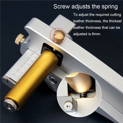 DIY Belt Cutter Thickness Adjustment Cutter DIY Belt Cutter Leather Thread Cutter Leather Goods Making Tool 2
