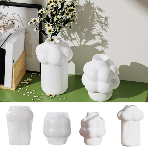 Silicone Cloud Shape Vase Mold High Temperature-Single layer 1