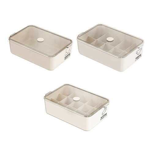 3pcs Large Capacity Dustproof Storage Box for Underwear and Socks Organizer Storage Box