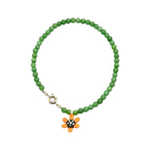 Fashionable Flower Pendant Necklace Craft from Sturdy-Green