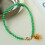 Collier pendentif fleur à la mode, artisanal en pierre de-Vert 5