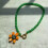 Collier de fleurs élégant artisanal en verre de pierre-Vert 6