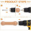 2 Pcs Tie Dye Tool, DIY Tie Dye Stretching Tools with Connectors Wood Sinew Puller Device Winding Kit for Adults DIY 3
