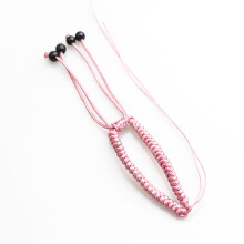 Geometric Woven Bracelet Unisex Bracelet Adjustable Rope-Pink