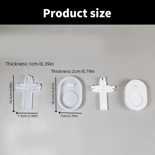 Easy Release Silicone Mould Set for Crosses Shaped Plaster and 1