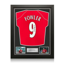 Robbie Fowler Signed Liverpool 2001 Home Football Shirt. Standard Frame