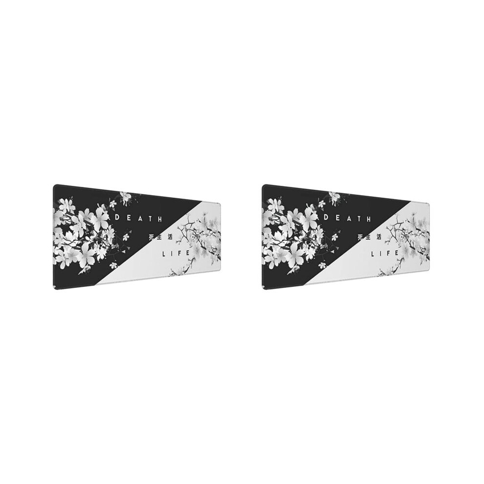 2X And Blossom Gaming Mouse Pad,Large Mouse Mat Desk Pad, Stitched Edges Mousepad, 31.5 X 11.8 Inch Black/White 4713529554218