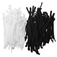 100 Pcs Sewing Elastic Band Cord with Adjustable Buckle Stretchy Mask Earloop Lanyard Earmuff Rope DIY Making Supplies