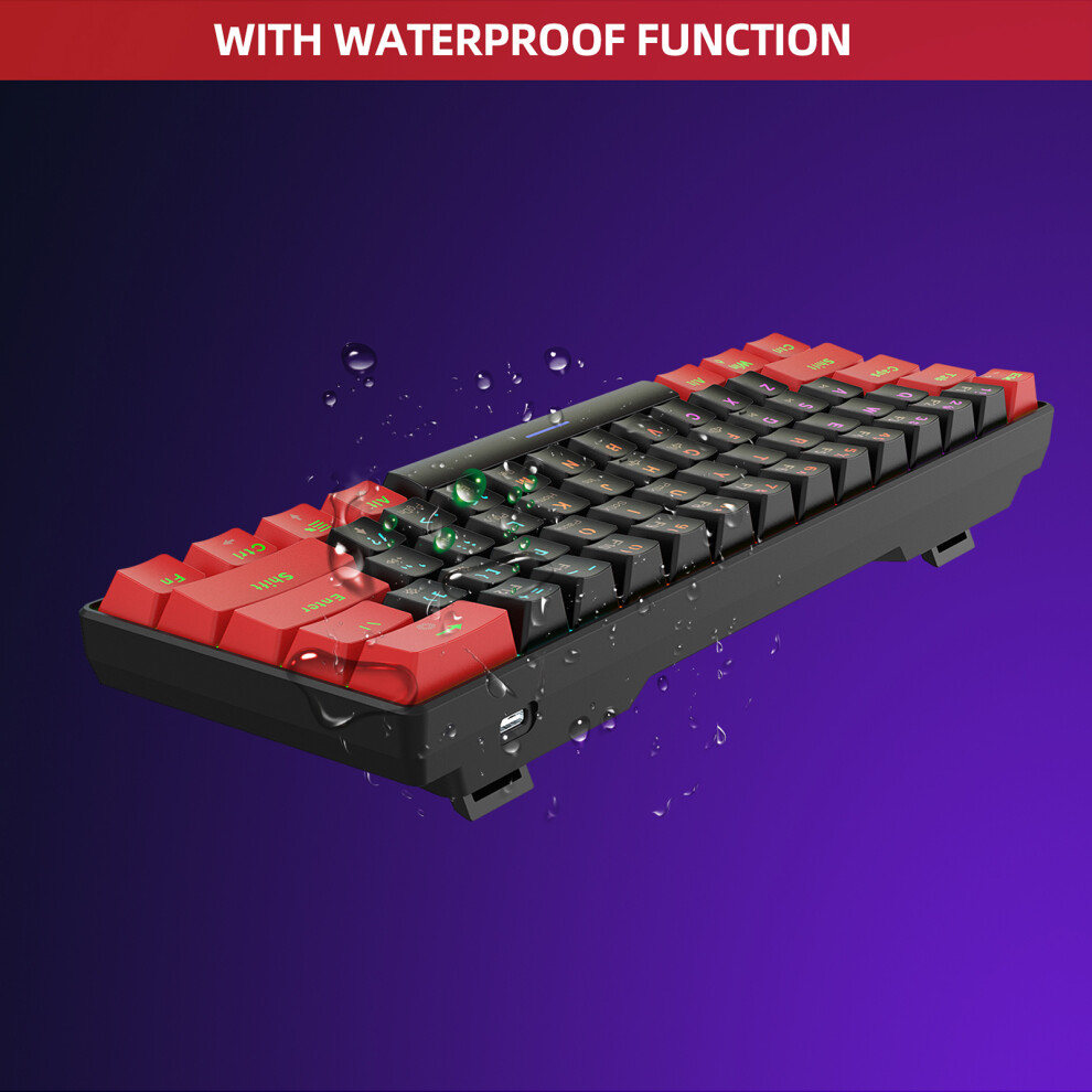 Hxsj V900 Rgb Mechanical Keyboard 61-Key Compact Switches Blue 4611369065911