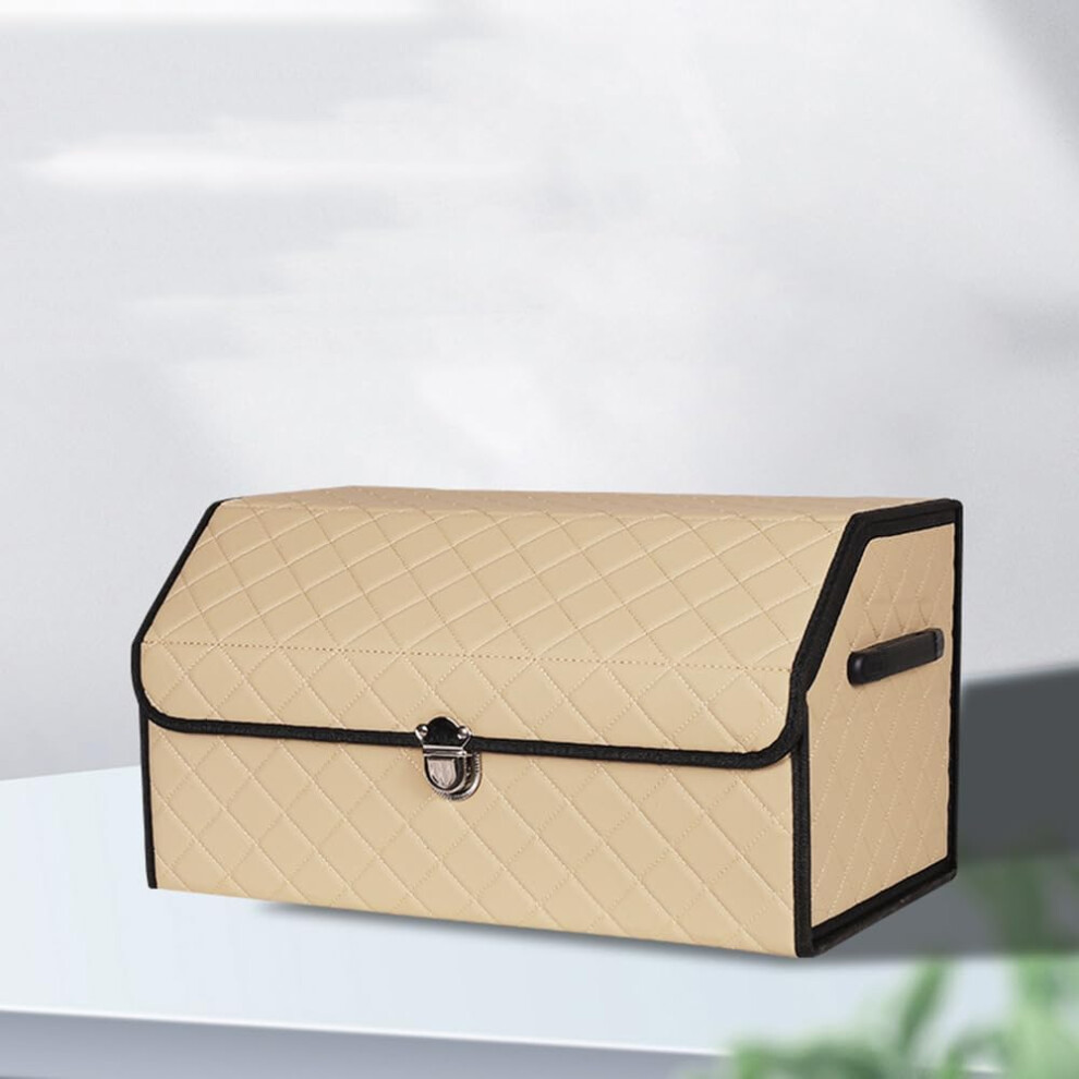 Car Trunk Organizer For Byd Dolphin 20212024, Foldable Waterproof Pu Boot Storage Box Abeige 53X32x30cm 9189345217470
