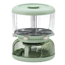 Cereal Dispenser - Rice Cereal Grain Dispenser with 6 Grids, Dry Food Storage Container for Kitchen