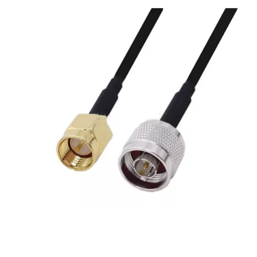 Coaxial Cable 1M Rpsma To N Male 50 Ohm Low Loss Rf Pigtail Jumper Secure Fit 9382693663641