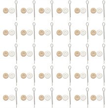 30 Set 11.5mm Doll Joint Connectors Cotter Pin Joints and Fibreboard Disks Rotatable Pin for Plush Doll Making Supplies