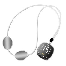 Electric Neck Massager EMS Micro-Current Cervical Spine Massage Muscle Stimulator TENS Pulse Neck Hot Compress
