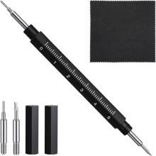 Watch Band Tool Kit - Premium Spring Bar Removal and Pin Extraction Set with Replacement Fork and Cleaning Cloth