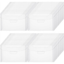 60 Pcs 5x7" Clear Plastic Envelopes with Slide- Seal Closure, Resealable Storage Pockets for Photos, Cards,DIY Crafts