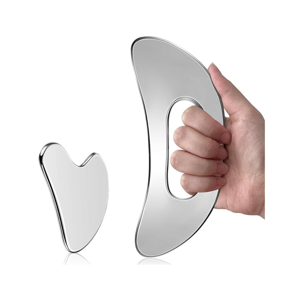 Stainless Steel Gua Sha Set for Lymphatic Drainage, Cellulite Reduction, Muscle Recovery & Skin Care