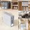 4pack Foldable Fabric Storage Bins for Bed Sheets, Duvet Covers, and Pillowcases - Grey 7