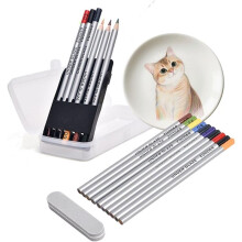 Set of 10 Underglaze Pencils, Glaze Tools for Pottery, Most Popular Colors for Decorating Under Glaze Ceramic