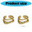 Brass Ear Cuff Geometric C Shape Double Layer Clip On-Platinum. 4