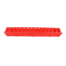Clamshell Feeding Grooved Design For Poultry Equipment Automated Chicken Feeding 51 Cm Length Farm Breeding