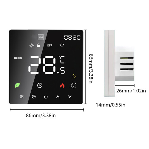 Intelligentes Touchscreen-Thermostat 16A mit programmierbaren und automatischen Modi 1
