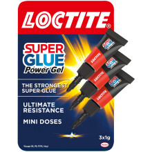 Loctite Mini Trio Super Glue Gel for High-Quality Repair, 3x1g