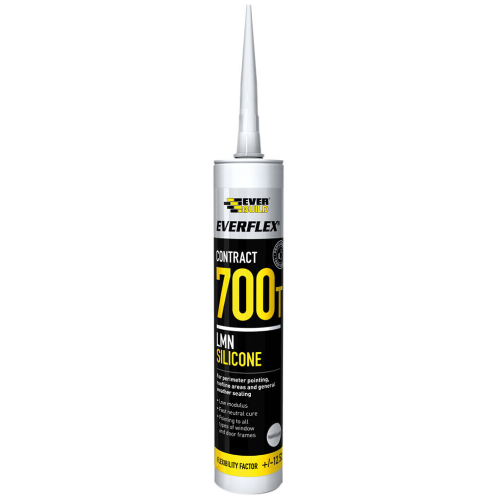 Everbuild Everflex Contract 700T Lmn Silicone Sealant - (300Ml) Black