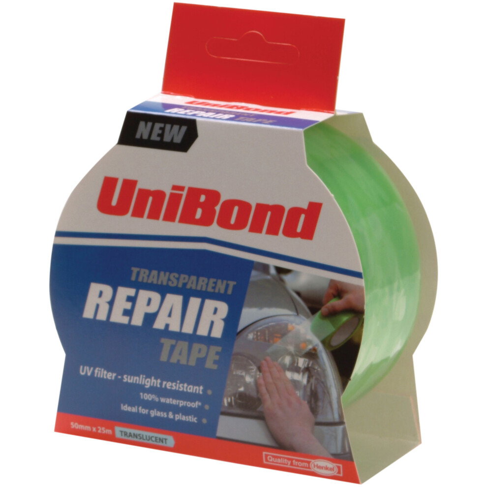 Unibond 1668006 Transparent Repair Tape 50mm x 25m