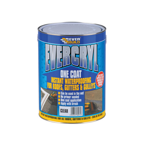 Everbuild (Clear) Everbuild EverCryl Waterproofong Roofing Compound 5Kg