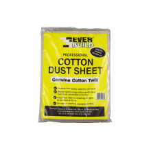 COTTON Dust Sheet Cloth - 3100mm x 2400mm (3.1x2.4m) PROVIDES SPILL & DUST PROTECTION