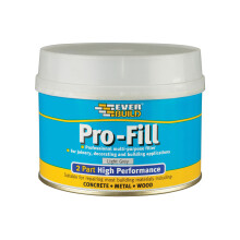 EVERBUILD PRO-FILL , LIGHT GREY, 500 GRM TUB - 2 PART HI PERFORMANCE FILLER FOR JOINERY ETC