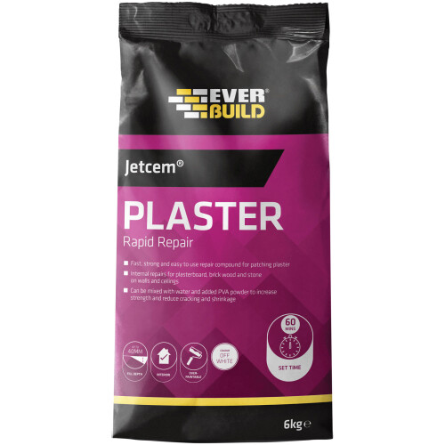 Everbuild Everbuild JETPATCH6 Jetcem Quick Set Patching Plaster 6kg