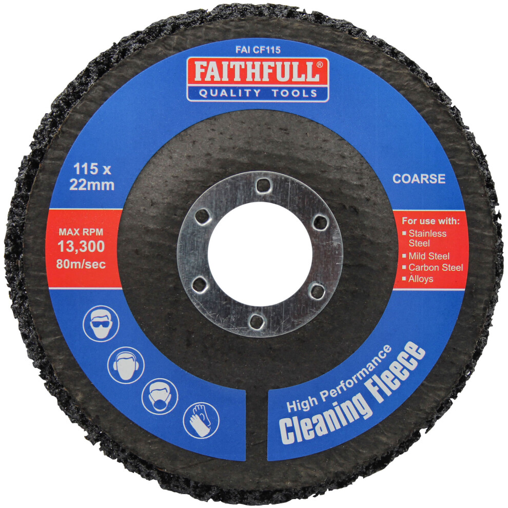Faithfull Faicf115 Cleaning Fleece Disc Coarse 115 X 22Mm |