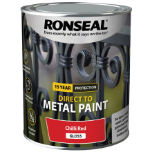 Ronseal Direct to Metal Paint Chilli Red Gloss 750ml 39210