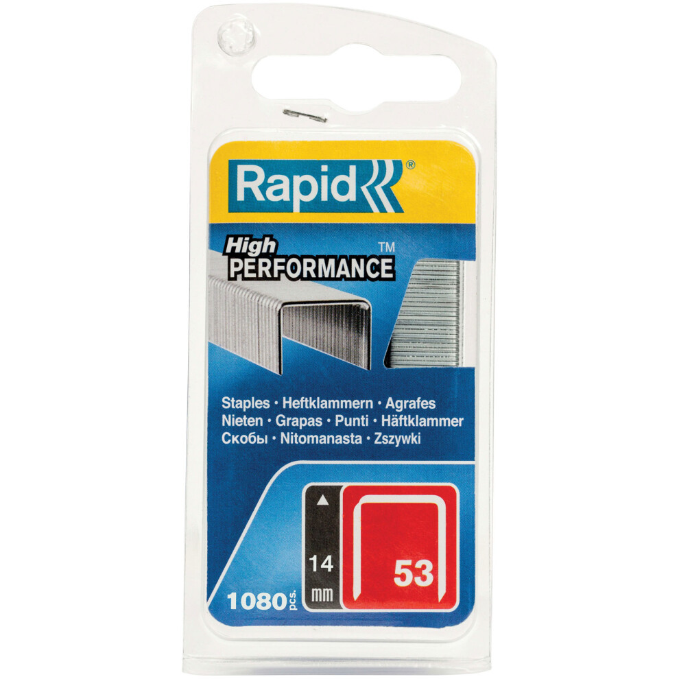 Rapid Staples, No.53, Leg Length 14 Mm, High Performance, 40109506 - 1080 Pieces 3221631095068