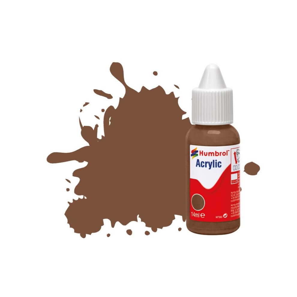 New Humbrol No 98 Chocolate Matt Acrylic Paint 14Ml Dropper Bottle Brown Db0098